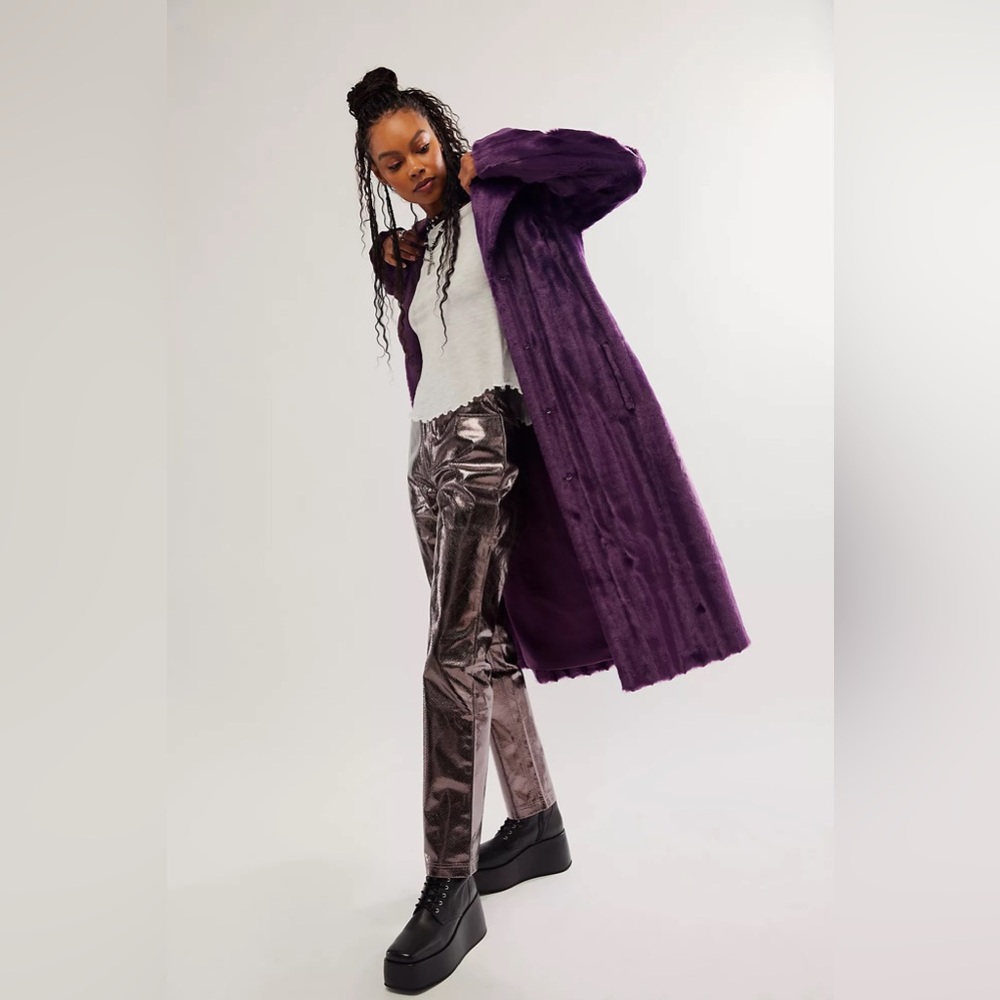 Free People Unreal Fur Velvet Underground Coat